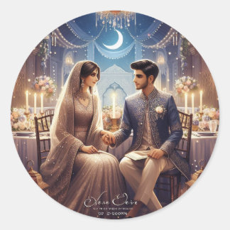 Sticker Rond Moments enchantés : Une nuit pour se souvenir"
