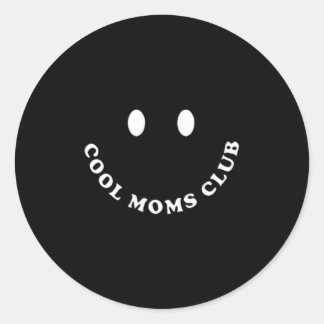 Sticker Rond Moms Club Maman Maman Maman Bruh