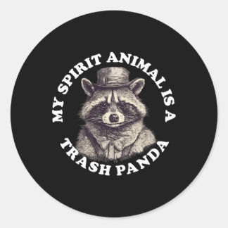 Sticker Rond Mon Animal D'Esprit Est Un Panda De Trash