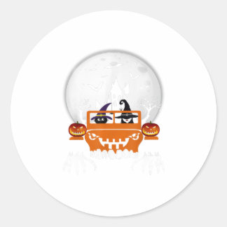 Sticker Rond Mon Broom A Éclaté Alors Maintenant Je Conduis Les