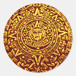Sticker Rond Mon calendrier maya (autocollants ronds)