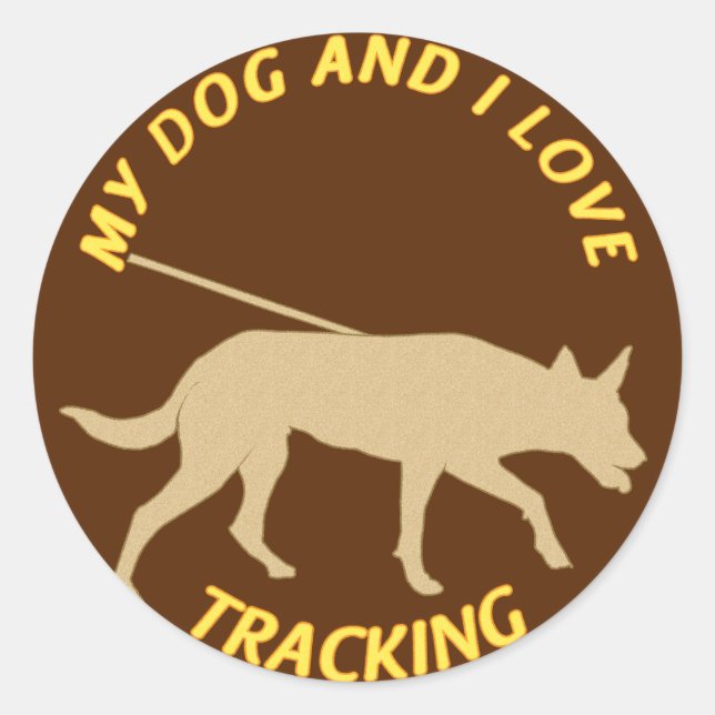 Sticker Rond Mon Chien Et Moi Aimons Le Suivi (Devant)