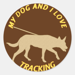 Sticker Rond Mon Chien Et Moi Aimons Le Suivi