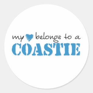 Sticker Rond Mon Coeur Appartient À Une Costie