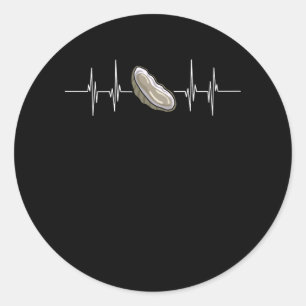 Sticker Rond Mon coeur bat pour Oyster fun pun Oyster cracker