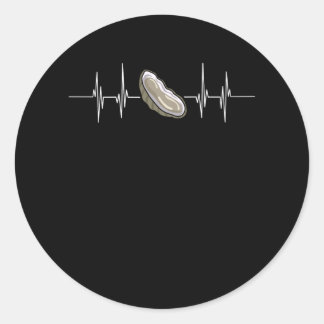 Sticker Rond Mon coeur bat pour Oyster fun pun Oyster cracker