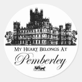 Sticker Rond Mon Coeur Est Chez Pemberley