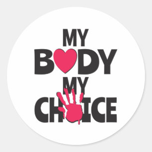 Sticker Rond Mon corps Mon choix