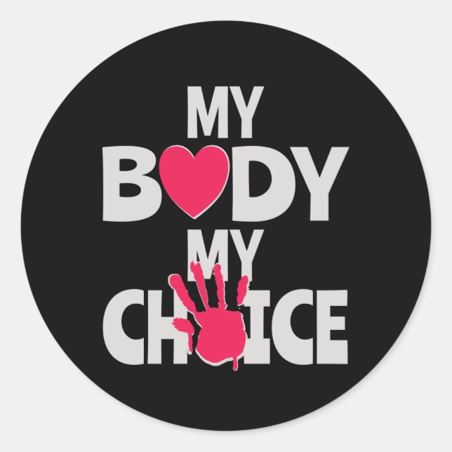 Sticker Rond Mon corps Mon choix (Devant)