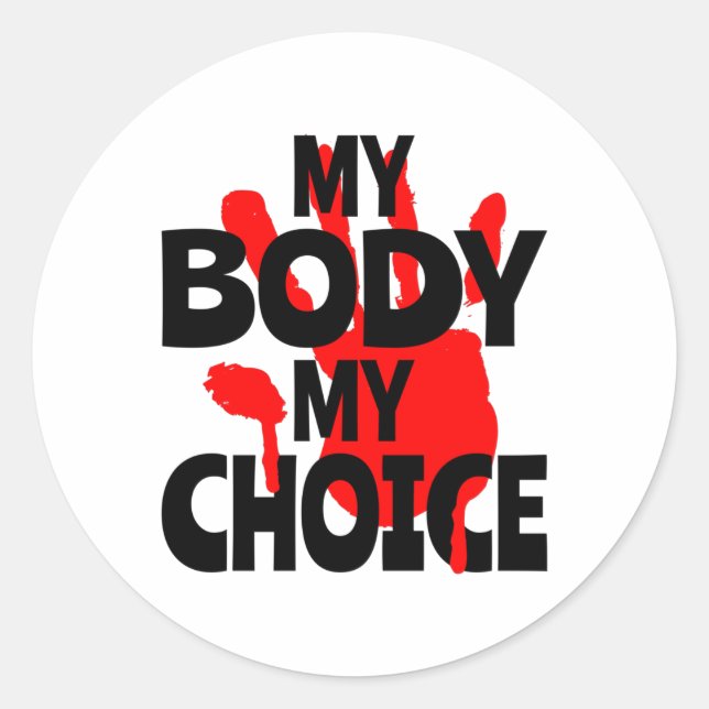 Sticker Rond Mon corps Mon choix (Devant)