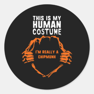 Sticker Rond Mon costume humain Je suis vraiment une hirondelle