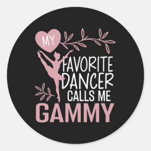 Sticker Rond Mon Danseuse Favorite M'Appelle Danseur De Ballet