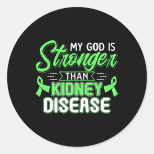 Sticker Rond Mon Dieu Est Plus Fort Que La Sensibilisation Aux 
