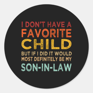 Sticker Rond Mon Enfant Préféré Le Plus Définitivement Mon Fils