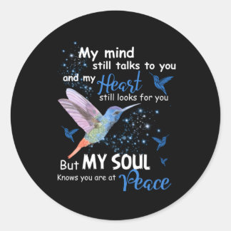 Sticker Rond Mon Esprit Te Parle Encore Avec Mon Hummingbird
