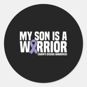 Sticker Rond Mon Fils Est Un Guerrier Crohn Sensibilisation À L