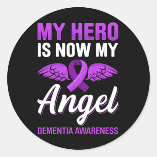 Sticker Rond Mon héros est maintenant mon ange Démence Sensibil