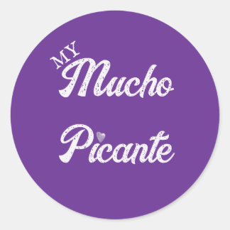 Sticker Rond Mon Mucho Picante Violet