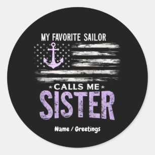 Sticker Rond Mon Navigateur Favori M'Appelle Soeur Fier Navigat