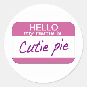 Sticker Rond Mon nom est tarte de Cutie