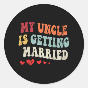 Sticker Rond Mon oncle se marie Mariage E