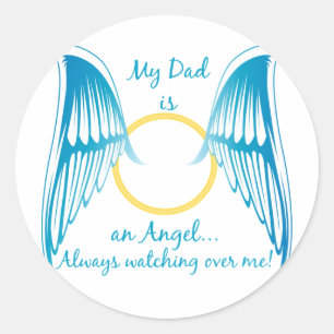 Sticker Rond Mon papa est un ange