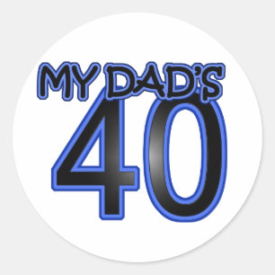 Sticker Rond Mon père a 40 ans