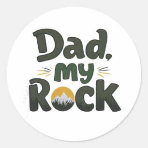 Sticker Rond Mon père mon roc