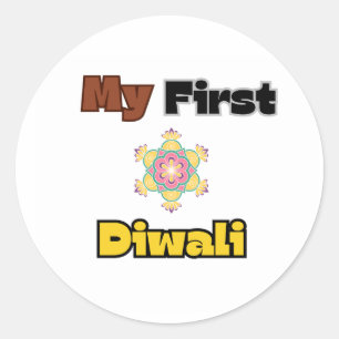 Sticker Rond Mon premier Diwali (Heureux Diwali)