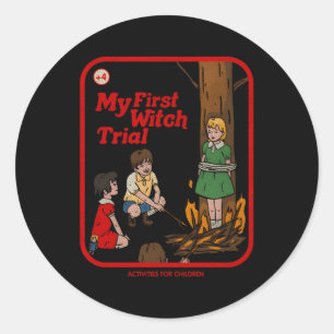 Sticker Rond Mon premier essai de sorcière Childgame Horror Got