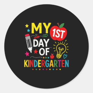 Sticker Rond Mon Premier Jour D'Enfance 1Er Jour De L'École Gar