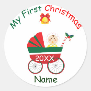 Sticker Rond Mon premier Noël