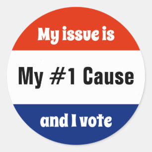 Sticker Rond Mon problème Élection