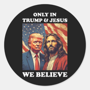 Sticker Rond Mon Sauveur Trump Est Mon Président Pro Républicai