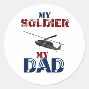 Sticker Rond Mon soldat Mon père Hellacopter