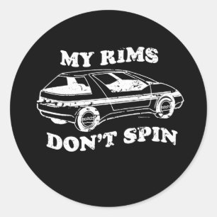 Sticker Rond MON T-shirt RIMS NE SPIN PAS
