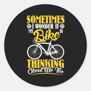 Sticker Rond Mon vélo pense à moi