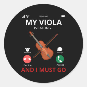 Sticker Rond Mon Viola Appelle