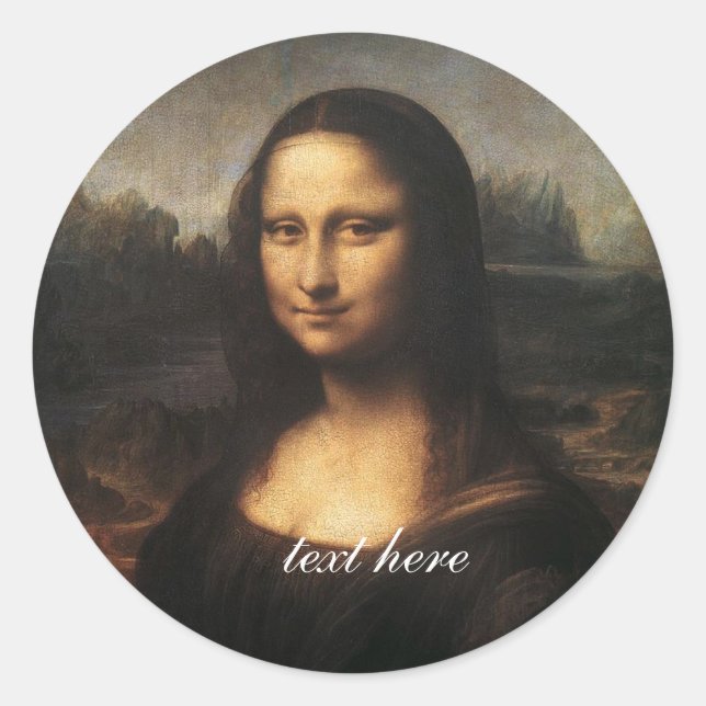 Sticker Rond Mona Lisa (Devant)