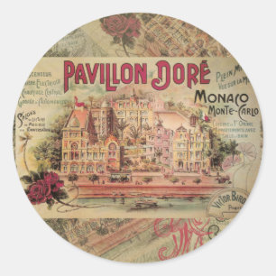 Sticker Rond Monaco Fancy Côte d'Azur Vintage France