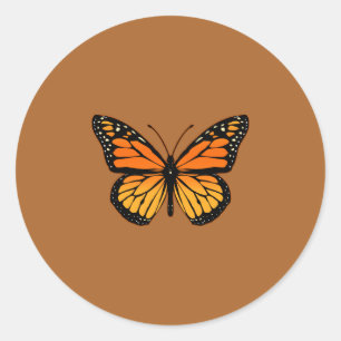 Sticker Rond Monarch Butterfly Joy
