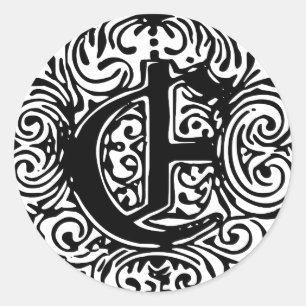 Sticker Rond Monarchie "E"