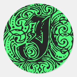 Sticker Rond Monarchie "J"
