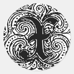 Sticker Rond Monarchie "X"