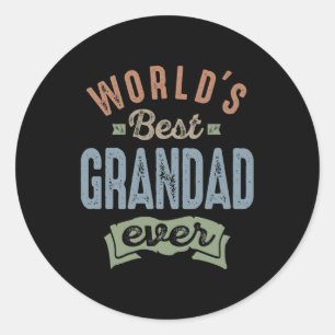 Sticker Rond Monde meilleur grand-père