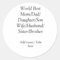 Monde meilleur maman mari femme papa fille fils