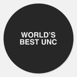 Sticker Rond Monde Unc Unhinged Gen Z College Sarcastic Gag M