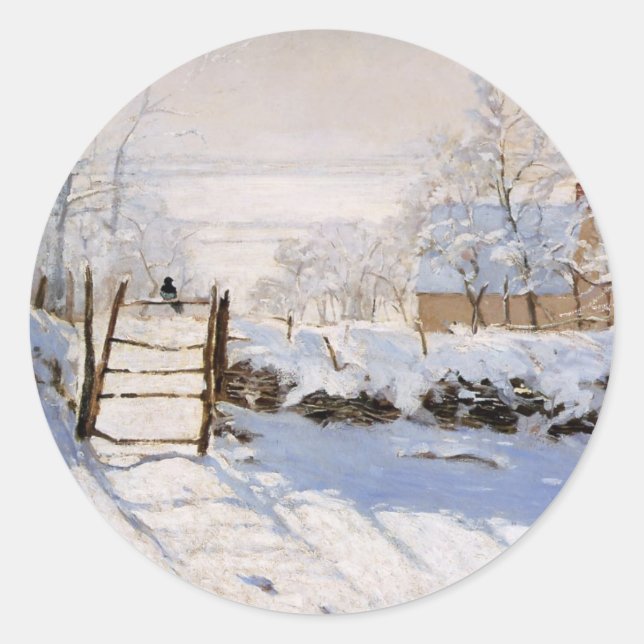 Sticker Rond Monet - La Magpie (Devant)