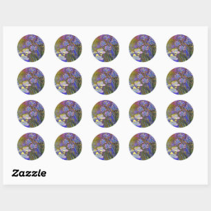 Sticker Rond Monet - Lys d'eau et Agapanthus