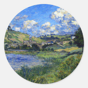 Sticker Rond Monet - Vetheuil, Paysage